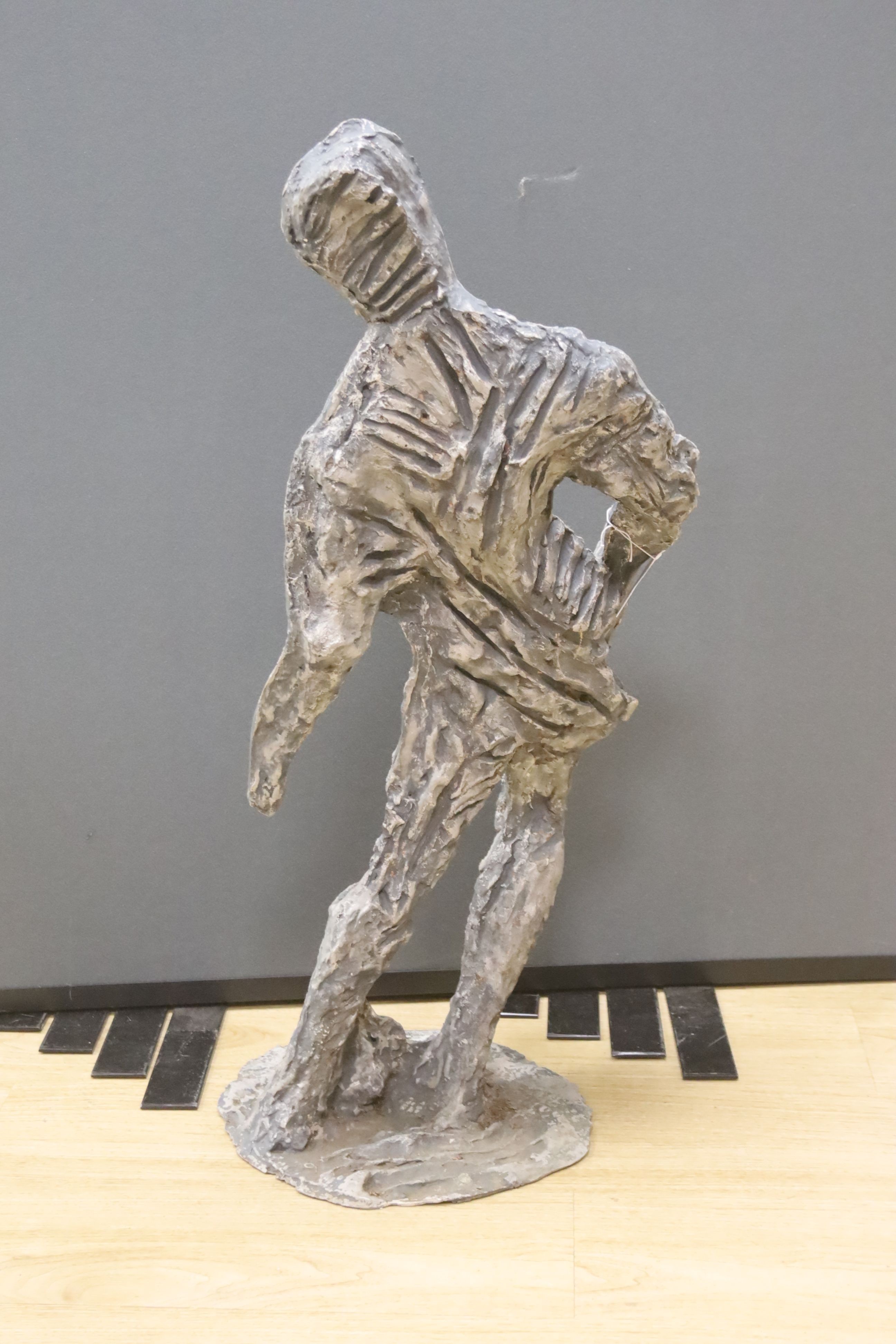 A fibreglass model of a footballer, height 83cm
